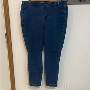 NYDJ Dark Blue Ankle Jeans, Ami Skinny, size 16